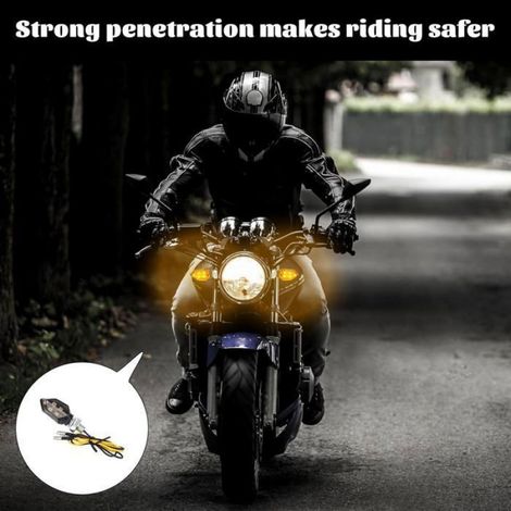 Clignotant Moto, 4 Pièces Clignotant Moto LED Adapté Aux Mot os 12v, Clignota nt Moto Led Homologué PHARES (1/5)