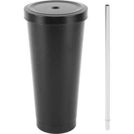 Gourde isotherme en acier inoxydable 750ml 25oz avec couvercle paille pour café, voyage en voiture et camping. (1/5)