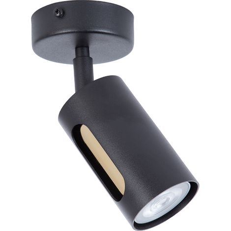 Faretto parete/soffitto rotondo nero-oro GU10 FLOW Sigma (1/3)