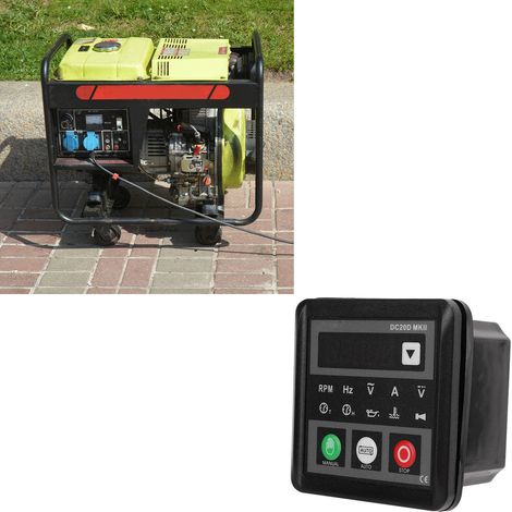Module de commande de groupe électrogène DC20D avec cinq protections, démarrage automatique et affichage sur écran. (1/5)