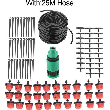 5M/15M/25M DIY Kit Micro Irrigation Goutte à Goutte Irrigation de Jardin Automatique d'Arrosage de Tuyau Système dArrosage pourJardin Pelouse Patio Serre(25M) (1/5)