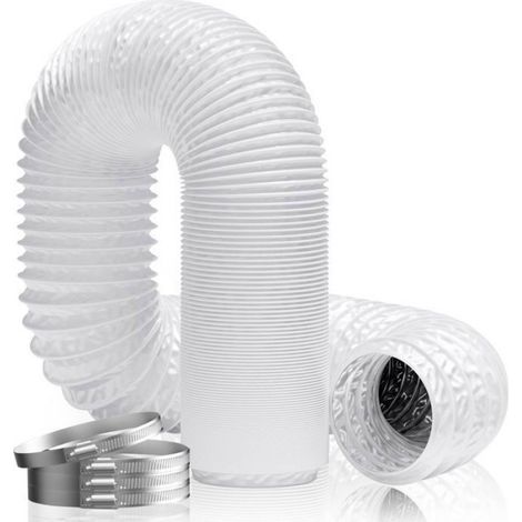 Tuyau Flexible Air - 150 mm x 5 m - Pour Climatisation Mobile Évacuation Sèche-Linge Ventilation VMC - 1 Pièce