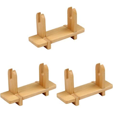 Set of 3 Wooden Fan Holders - Vintage Foldable Fan Display - Table and Interior Decoration (1/4)