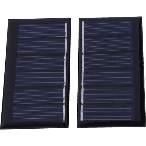 2 Pièces Mini Panneaux Solaires Portables 3V 80mA, Module de Charge pour Batterie DIY 67.5x34.5mm (1/5)