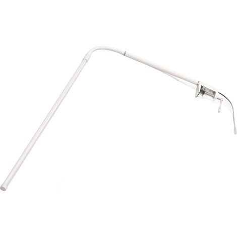 Lampe de Bureau LED à Pince, Flexible à Col de Cygne Rotatif 350°, 3 Températures de Couleur 3000-6500K, 110-240V, Prise UE, Blanc, Éclairage de Travail et Soin (1/5)