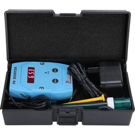 Digital pH meter, PH-025N Online Digital pH Monitor Meter Wall-Mounted Water Quality Tester for Household and Swimming Pool Use EU 230-240V 50Hz 19mA (1/5)