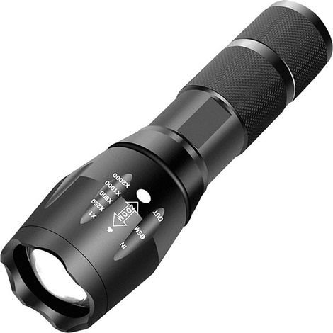USB Rechargeable Outdoor LED Flashlight, Emergency Spotlight, Bright Light for Night Fishing, Camping and Hiking (1/5)
