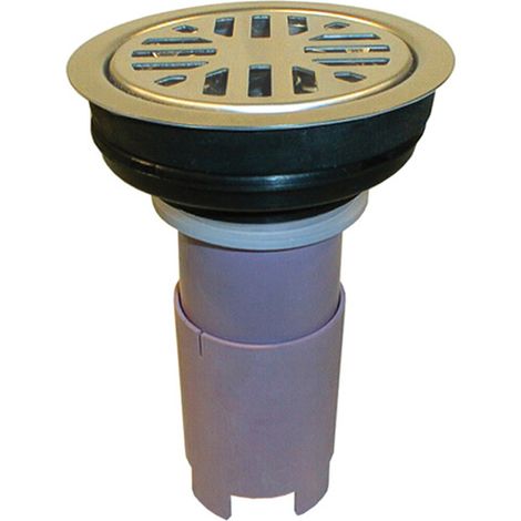 Imbuto d 110mm regolabile in altezza, griglia inox d 85mm e valvola antiriflusso