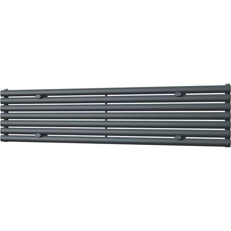 Omeara Axis - Anthracite Horizontal Radiator H406mm x W1800mm Single Panel (1/3)