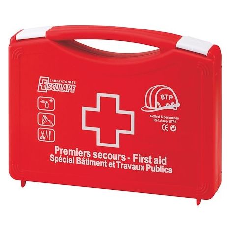 Coffret secours 5 personnes BTP Esculape (1/2)