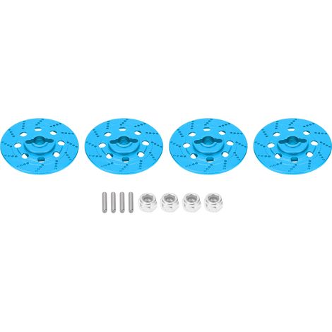 Frein à disque en alliage d'aluminium pour voiture RC, jeu de moyeux hexagonaux avec écrous de blocage M4, course sur route, bleu (1/5)