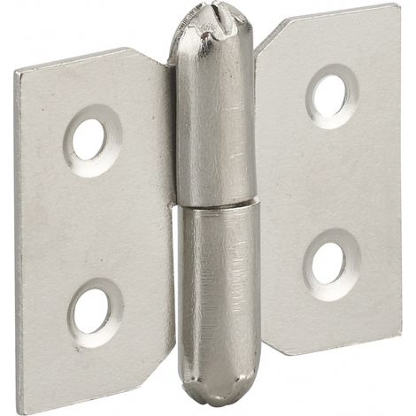 Thirard – Charnière pour meuble 30x40mm – Acier nickelé – Fixation à 3 trous – Pour portes légères – Garantie 2 ans