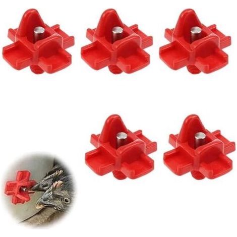 Lntyq Abreuvoir Poules, Tétine à Eau de volaille, Buveurs d'eau de Poulet en Plastique, Poulet Abreuvoir Automatique, Abreuvoir Automatique pour tétine de Poulet avec Montage latéral Horizont (1/5)