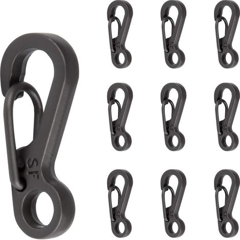 Lot de 10 mini mousquetons pour l'escalade, la randonnée, les porte-clés, charge maximale 15 kg, pour fixer des accessoires et étendre votre équipement, accessoires EDC pour animaux de compagnie - RAP