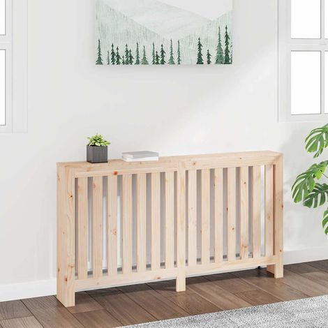vidaXL Cubierta de radiador madera maciza de pino 153x19x84 cm (1/5)