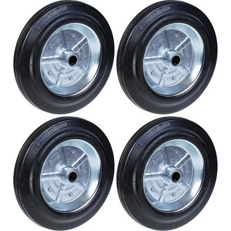 Ruota - ZHONGSHAN - 250mm - Gomma nera - Capacità 210kg - Insieme di 4