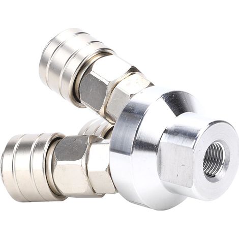 Raccord rapide 3 voies, composant pneumatique en acier inoxydable plaqué nickel perlé, filetage G1/4 po (1/5)