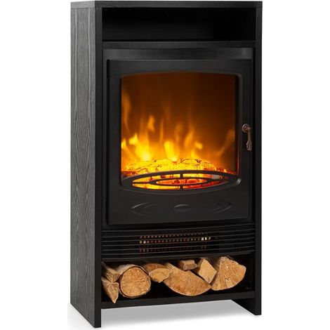 Klarstein Cheminee Electrique Effet Flamme, Cheminée Electrique Decorative Chauffante de 900W/1800W, Minuterie, Fausse Cheminée a LED, Chauffage Cheminée Électrique a Poser (1/5)