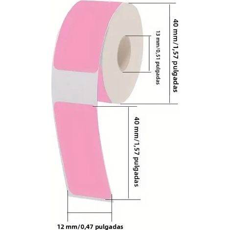 2 cassettes de ruban adhésif thermique pour imprimante d’étiquettes P15, 12x40mm, 160 pièces par rouleau, compatible avec Phomemo D30, Marklife P12, P11 Labelle et machines à autocollants. (1/5)