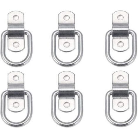 Lot de 6 anneaux d'arrimage robustes pour montage, fixation, sangles, taquets, crochets, ancrages de remorque D Anneau D'arrimage (1/3)