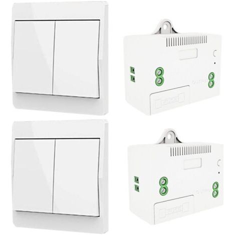 Drahtloser, selbstgenerierender Lichtschalter, Funkfrequenzschalter und Relaisempfänger, Steuerung mit Sicherung, batterieloser kinetischer Schalter (2-Wege-Set mit 2 Schlüsseln)