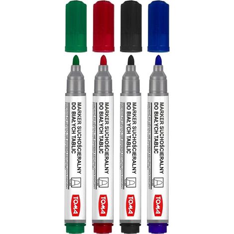 Marcador de pizarra blanca de 4 colores