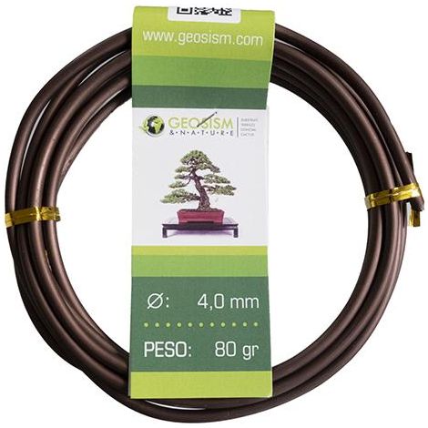 Filo di alluminio ramato (alluminio-ramato) Geotools 4,0 mm per bonsai, 80 gr