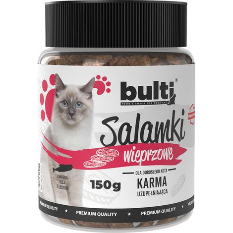 BULTI Salamki Leckerlis für Katzen, Schweinefleisch, 150 g (1/3)