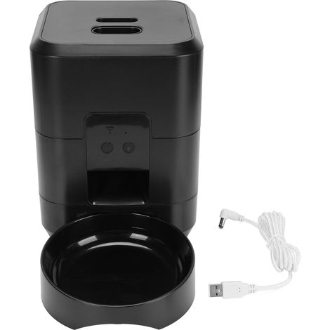 Distributeur alimentation contrôle pratique WiFi sec nourriture pour animal de compagnie chat chien noir automatique (1/5)
