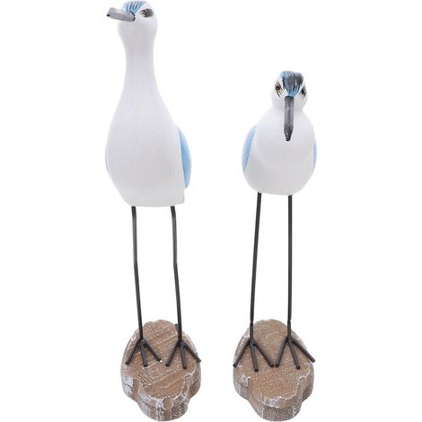 Stück handgeschnitzte Holz Möwenfiguren 30 und 33cm Große