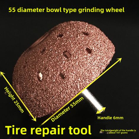 Herramienta para reparación de neumáticos, muela abrasiva de aleación de diamante de 42 mm, mango de 65525, recipiente de carburo de tungsteno