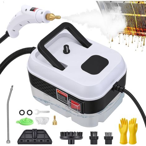 Nettoyeur vapeur portable 1200 W avec 6 niveaux réglables, pression de 3 bars et haute température de 105 °C, sans produits chimiques pour joints de carrelage de cuisine, fenêtre, sol (1/5)