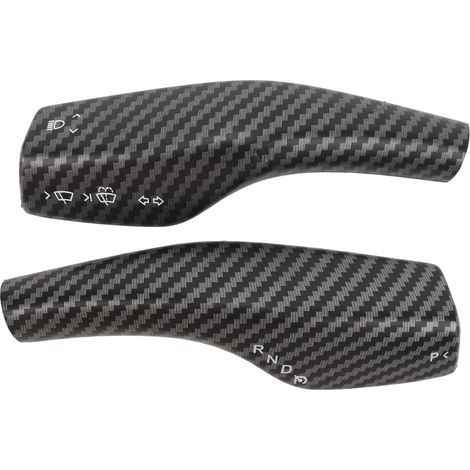 1 paire de couvre-levier de direction indéformables, décoratifs et protecteurs, style fibre de carbone, pour véhicule