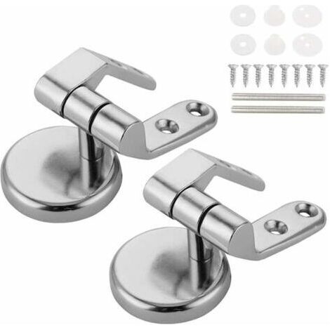 Charniere Abattant WC Fixations de Remplacement Charniere Abattant En Alliage De Zinc WC Siège Charnière pour bois Résine MDF Abattant WC (1/4)