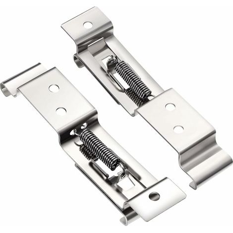 royaluxe - Clips de Plaque d'Immatriculation de Remorque 2 Supports de Plaque d'Immatriculation à Ressort en Acier Inoxydable Pinces de Plaque d'Immatriculation de Voiture, 4,25 Pouces de Profondeur—