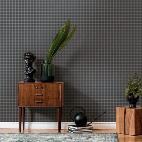 papier peint motif figurativ gris, marron, noir et blanc  - Livingwalls (1/5)