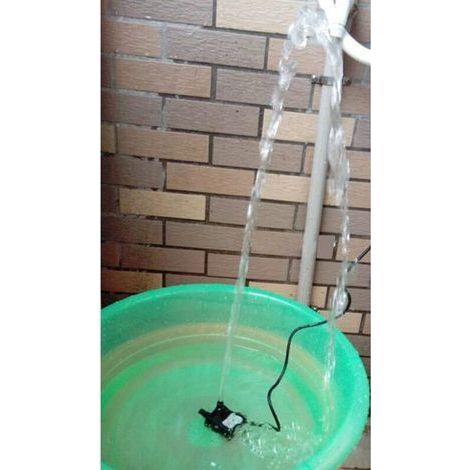 Anself Mini pompe à eau et huile sans balais DC12V ultra silencieuse et étanche pour fontaine et aquarium 240 L/H 5 W Hauteur de levage 3 m 0 100 ℃ (1/4)