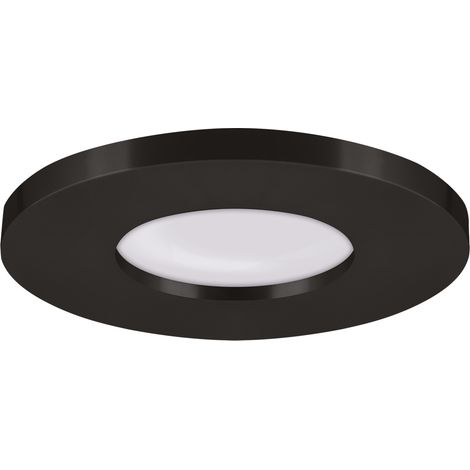 Spot encastrable plafond - DUKAT C BLACK - LED GU10 - IP44 - Aluminium noir - 85x85mm (1/2)