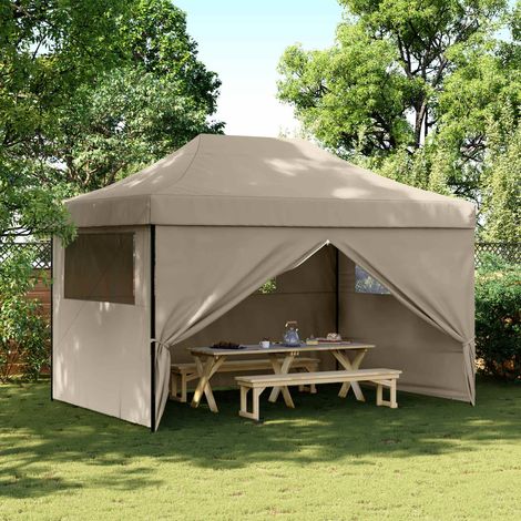 Party-Zelt Taupe 279 x 410 x 315 cm Oxford-Stoff