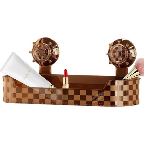 Panier de douche à ventouse, sans perçage, rangement amovible, organisateur salle bain,,