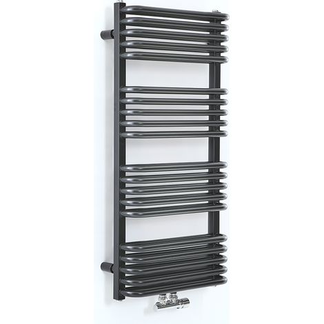 Hudson Reed Arch - Sèche-Serviettes Eau Chaude - 100cm x 50cm - Noir