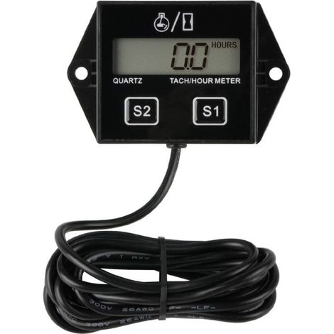 Promotion, Tachymètre de compteur horaire numérique, rappel de maintenance, batterie remplaçable, arrêt automatique, utilisation pour tondeuse à gazon ZTR Générateur de tracteur Marine VTT Motoneige e (1/4)