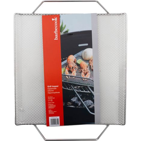 barbecook griglia Piccola in Acciaio Inox con 2 Maniglie Grandi per spostare la griglia, 31x31 cm (1/4)