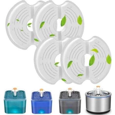 8-Piece Replacement Filter Set for Pet Water Fountain, 2.5L Stainless Steel Cat Water Fountain, Activated Carbon Filter for Cat Water Fountain