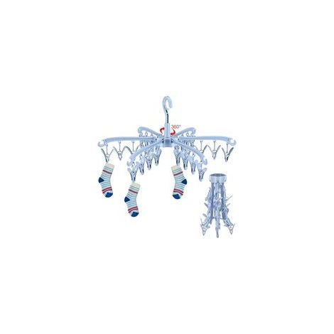 Séchoir rotatif 24 pinces Pour couches, écharpes Pliable