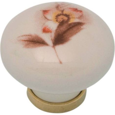 25 x POMOLO PORCELLANA TONDO C/BASE F/ 5 31X26 MM