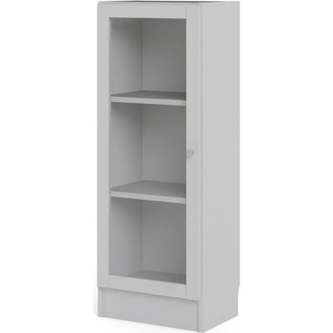 Base Regal 1 Glastür weiss.