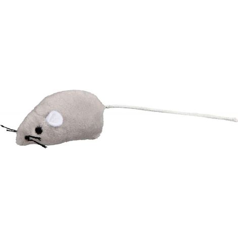Souris, en peluche, catnip 5 cm, vrac, gris