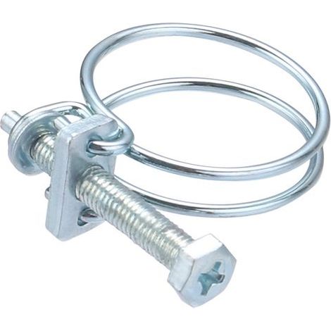 Collier de serrage 2 fils acier (x2 colliers) AROZ Ø24 à 28 mm pour tuyau Ø19 mm (1/4)