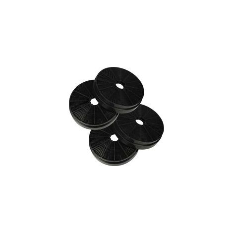 4x Filtres à charbon actif compatible avec Klarstein Alina, Alina 90, 10034301, 10034849, 10035466, Aurica, 10035467 hotte aspirante - 17,5 cm
